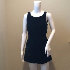 Navy blue Crushed Velvet Romper